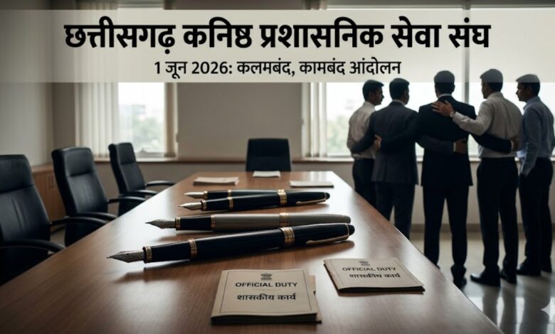 Tushar Manik Assault Case, Naib Tehsildar Attack, Rajapur Sub Tehsil Incident, Mainpat Surguja News, Chhattisgarh Junior Administrative Service Association, Tehsildar Protest Chhattisgarh, Naib Tehsildar Strike, Pen Down Strike, Work Boycott Movement,