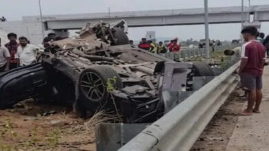 BMW Crash, BMW Accident, Mumbai Delhi Expressway, Thane Accident, Badlapur Crash, High Speed Car Crash, BMW 250 kmph, Road Accident, Fatal Car Accident, Maharashtra News, Thane News, BMW Divider Collision, Luxury Car Accident, Yogesh Negi, Rebecca Jacob, Angad BMW Driver, Birthday Party Tragedy, Expressway Accident, Overspeeding Accident, Dangerous Driving,