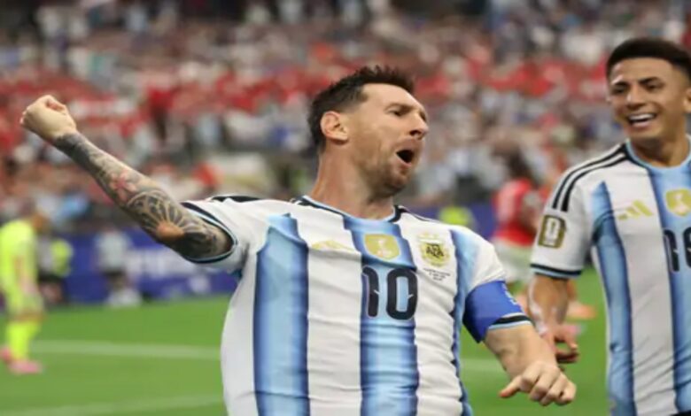 Lionel Messi, Messi Record, FIFA World Cup, Argentina vs Austria, Argentina Football Team, Lionel Messi Goals, World Cup Top Scorer, Messi 18 Goals, Miroslav Klose Record, Argentina Win, Football World Cup 2026, Messi Double Goal, Argentina Knockout Qualification, Dallas Stadium, World Cup History, Messi World Cup Record, Argentina Captain,