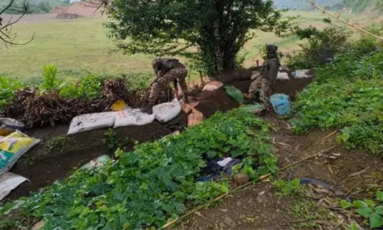 Manipur News, Kangpokpi District, Security Forces, Search Operation, Illegal Bunkers, Militants, Arms Recovery, Ammunition Seized, Manipur Violence, Counter Insurgency, Police Operation, Security Alert, Weapons Seized, Bulletproof Jackets, Gunpowder Recovery, Northeast India, Law and Order, Anti Militancy Operation, India Security News, Latest Manipur Update