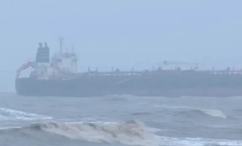Mumbai News, Manori Beach, Gorai Beach, Cargo Ship, Foreign Cargo Ship, MT Al Jafjia, Indian Coast Guard, Coast Guard Rescue, Ship Grounded, Arabian Sea, Bad Weather, Strong Winds, Maritime News, Mumbai Coast, Ship Drift, Marine Incident, MT Asphalt Star, MT Stellar Ruby, Shipping News, India News