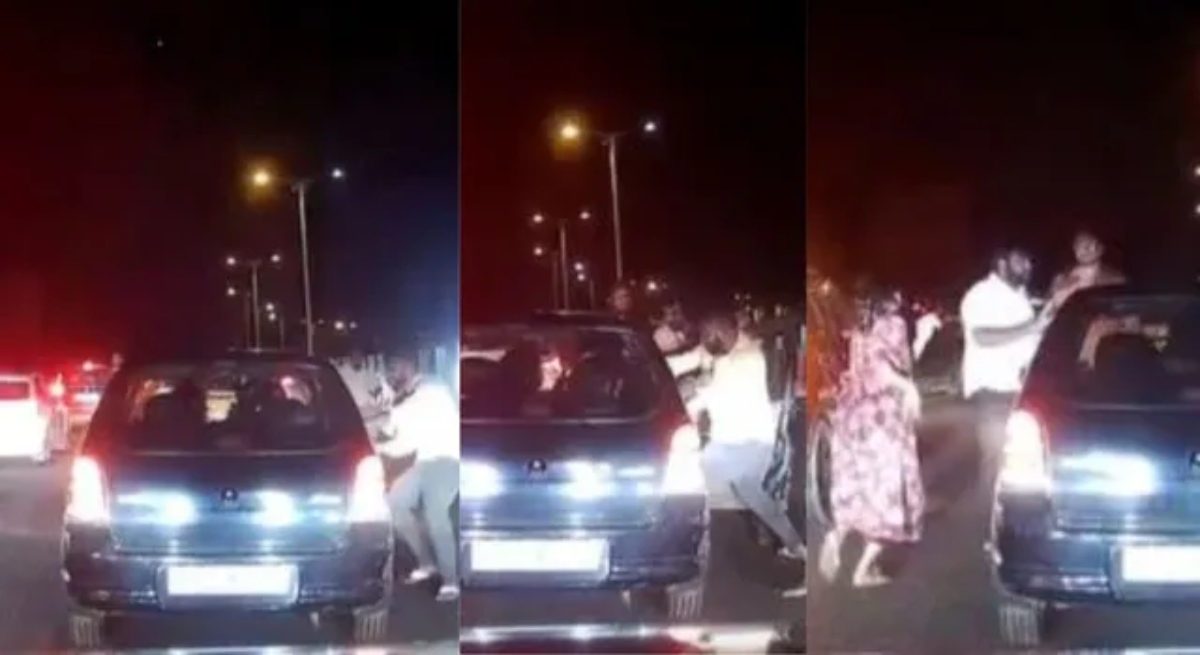 Bengaluru Mysuru Expressway, Karnataka News, Road Rage, Highway Attack, Viral Video, Dashcam Footage, Crowd Attack, Car Attack, Family Attacked, Road Violence, Maddur Incident, Bengaluru News, Mysore Expressway, Karnataka Police, Highway Crime, Social Media Viral Video, Driver Assault, Traffic Incident, India News, Crime News