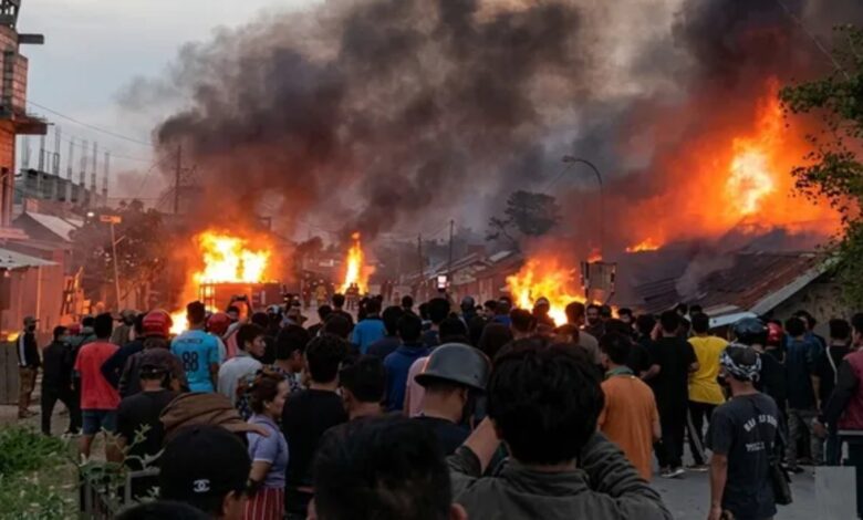 Manipur Violence, Manipur News, Kamjong Violence, Naga Kuki Clash, Naga Kuki Conflict, Manipur Ethnic Violence, India Myanmar Border, Kamjong District, Houses Set on Fire, Manipur Security Forces, Northeast India News, Ethnic Clashes, Manipur Latest News, Naga Community, Kuki Community, Armed Clash, Manipur Tension, Imphal News, India News, Breaking News India