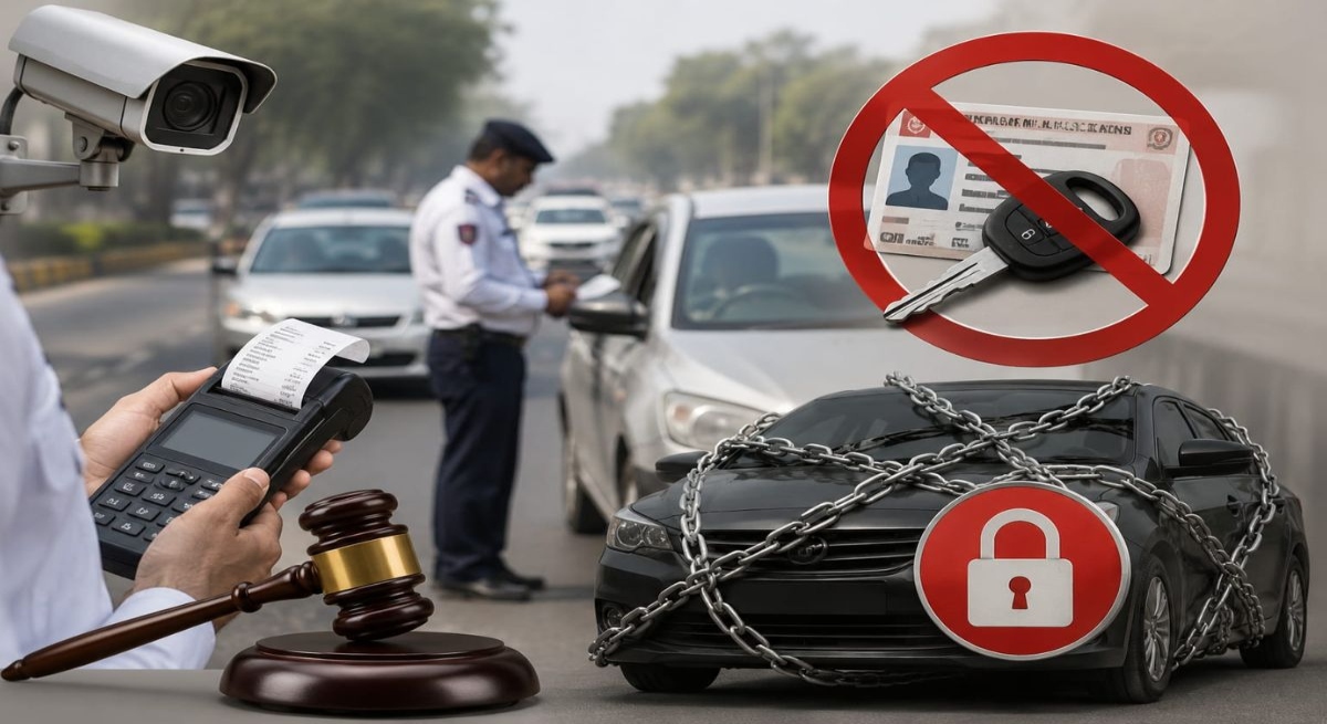 **SEO Keywords (English, comma-separated):** Bilaspur Traffic Police, E-Challan, E-Challan Rules, Driving License Suspension, Driving License Cancellation, Traffic Rules India, Traffic Police Guidelines, Online E-Challan Payment, NextGen E-Challan, ITMS Bilaspur, ICCC Bilaspur, Traffic Violation, Road Safety Rules, Motor Vehicle Act, E-Court, Traffic Challan News, Bilaspur News, Chhattisgarh News, Traffic Update, Driving License News, Road Safety, Vehicle Challan, Online Traffic Challan, SSP Rajnesh Singh, ASP Ramgopal Kariyare, Traffic Police Update, India Traffic News, E-Challan Payment, Traffic Law, Latest Bilaspur News