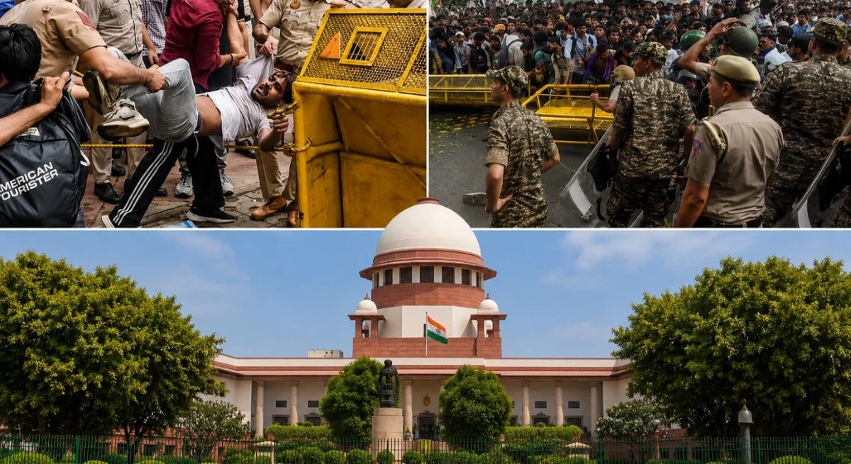 Supreme Court, CJI Surya Kant, Delhi Police, CJP Protest, NEET Controversy, Student Protest, Paper Leak, NTA, Supreme Court Hearing, Delhi High Court, Police Action, NEET Exam, Protesters, Legal Petition, India News