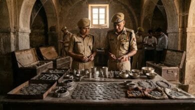Jaipur Treasure Theft, Jaipur Crime, Treasure Found in Haveli, Silver Seized, 66 Kg Silver, 1.75 Crore Silver, Jaipur Police, Tripolia Bazaar, Old Haveli, Treasure Theft Case, Silver Ingots, Silver Coins, Gold Coins, Rajasthan Crime, Contractor Arrested, Labourers Arrested, Treasure Recovery, Crime News, Rajasthan Police, Jaipur Latest News