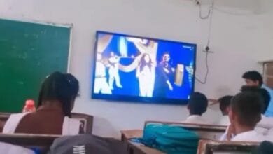Maihar, Madhya Pradesh, Government School, Dhurandhar Movie, A Certified Film, Adult Rated Film, School Controversy, Viral Video, Digital Classroom, LED Screen, Students, Education Department, District Education Officer, Saloni Sharma, CM Helpline, School Investigation, Guest Teacher, Digital Education, School News, Viral News, MP News, Classroom Video, Education Controversy, Government School Students, Breaking News