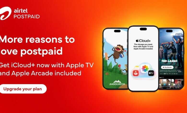 Airtel Postpaid Plans, Airtel Family Postpaid, Airtel 999 Plan, Apple iCloud Plus, iCloud Plus, Apple TV, Apple Arcade, Airtel Apple Offer, Airtel New Offer, Family Postpaid Plan, Airtel Unlimited Data, Airtel Fastlane, Apple Services, Airtel Telecom, Telecom News, Technology News, I