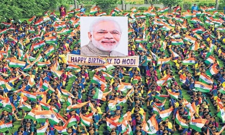 PM Modi Birthday, Narendra Modi Birthday, PM Modi 76th Birthday, Seva Sankalp Abhiyan, Modi Birthday Celebration, PM Modi Birthday 2026, Vadnagar to Varanasi Bike Yatra, Varanasi to Vadnagar Yatra, Amit Shah, BJP, BJP President Nitin Nabin, Ashirwad Ke Diye, PM Modi Birthday Diya, India News, National News, Modi Birthday Events, Service Campaign, Vadnagar, Varanasi, Madhya Pradesh, Chhattisgarh, Haryana, West Bengal,