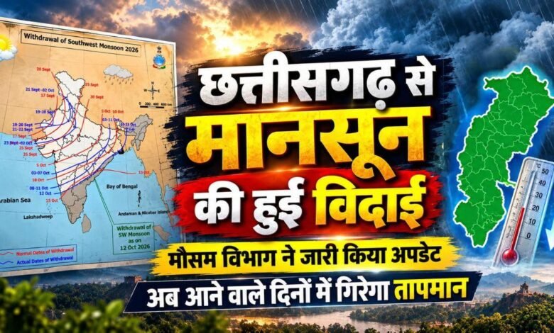 Monsoon withdraws from Chhattisgarh